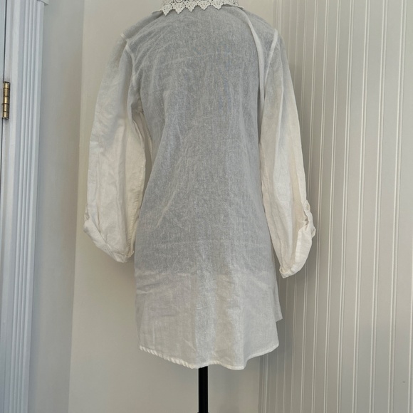 Lace and Linen Cottagecore April Cornell Shirt - Picture 2 of 4